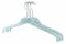 RSR Hangers Kleiderbügel 20 Stück Transparent Klar FO 43 cm Kunststoff 360° drehbarer Haken | Hemdenbügel | Blusenbügel | Jackenbügel Platzspar mit Rockkerbe