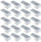 ECSiNG 20PCS Upholstery Furniture Spring Clips, 4 Holes Stay Wire Zig Zag Springs Clamps, Silver