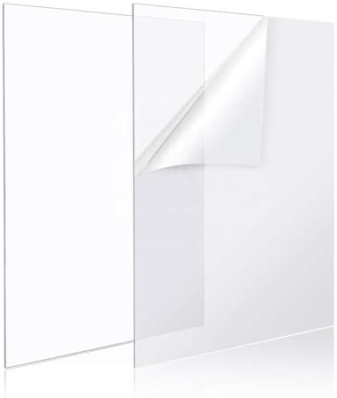 DNQ 1mm Crystal Clear Acrylic Perspex Plastic Sheet Panel Transparent for Multipurpose Crafting, DIY, Picture Frame, Glass Painting, Wedding Signs, Shed Windows, Plexiglass (A2 (594 x 420 mm))