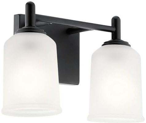Kichler Shailene 2-Light Bathroom Vanity Light, Black