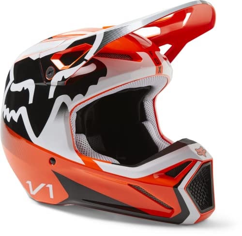 FOX V1 LEED Helm Fluo ORANGE XXL