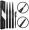 LAVOSSY Void Beard Filler Pencil Black (Set of 3) with blending brush, Easily Fill with beard pencil filler for men, Water/Sweat Proof for All Hair Types