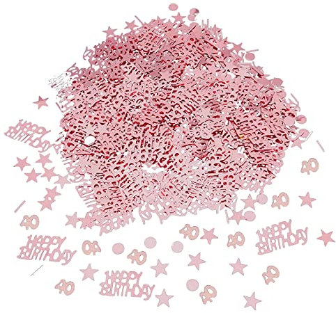 VIKY Konfetti 40 Geburtstag Männer Frauen Deko Rosegold, Streudeko 40. Geburtstag Frauen Mann,Tischdeko 40. Geburtstag, Streudeko 40 Geburtstag Jahre,Geschenke zum 40 Geburtstag, Confetti Deko 40er