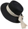 NiceYnn Chapeau de Soleil Panama en Paille Chapeau à Large Bord Respirant Ruban Amovible Noir