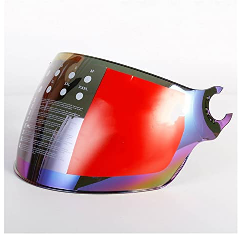 Scudo Visiere Moto, Compatibile con L-S-2. OF562 Visiera del Casco Sostituire Gli Occhiali da Sole Lenti Extra Compatibili con I Caschi Airflow L-S-2 (Color : Rainbow)