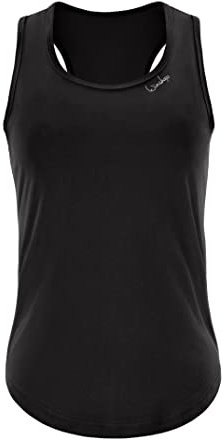 Winshape Damen Functional Light and Soft Tanktop Aet128ls, Ultra Style Trägershirt Cami Shirt, Schwarz, L EU