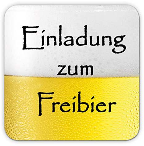 KE - Premium Bierdeckel Set, 10er Pack eckige Untersetzer für Getränke, inklusive lustiges Trinkspiel - Ideal für Partys und Events