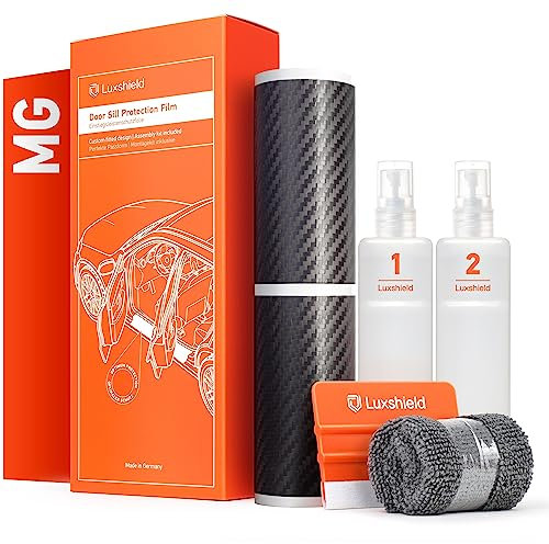 Luxshield Auto Einstiegsleisten Schutz für MG 4 I 2022-2025 - Schutzfolie Autotür Zubehör Zierleisten Lackschutzfolie Carbon Schwarz