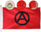 Hochwertige anarchistische Symbolismus-Flagge, 90 x 150 cm, groß, bestickt, Kreis A-Symbole, vierfach genähte Fliegenenden, Anarchismus, Punk-Bewegung, offizielle Anarchie-Flaggen, Hausdekoration,