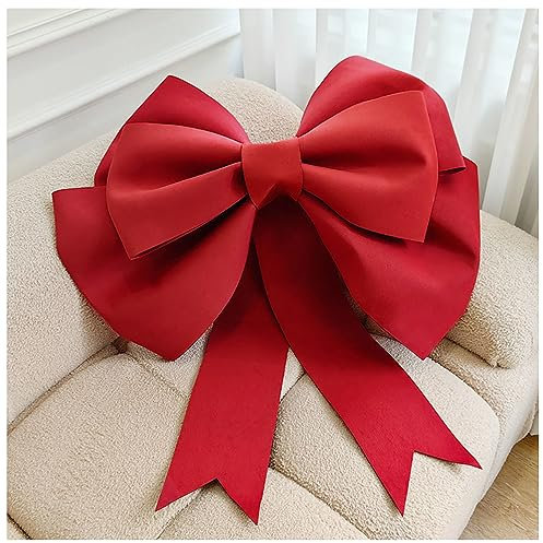 Egurs Schleife Große Rote Schleifen Handgemachte DIY Schleife Riesenschleife für Auto Valentinstag Weihnachten Geschenk Hochzeit Deko und Geburtstag Party Dekoration Burgunderrot 75cm