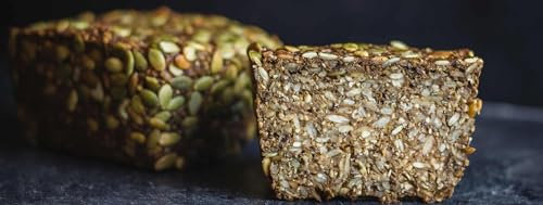 Vestakorn Handwerksbrot, Hafervollkornbrot mit Saaten 500g - frisches Brot – ohne Hefe, ohne Mehlzusatz, selbst aufbacken in 10 Minuten