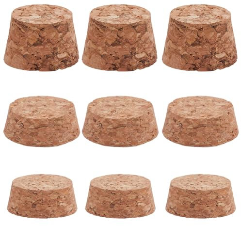 GORGECRAFT 27PCS 3 Sizes Cork Stoppers 1 to 1.2 Inch Diameter Tapered Plugs Natural Soft Wood Replacement for Wine, Beer, Glass Bottles, Mason Jars