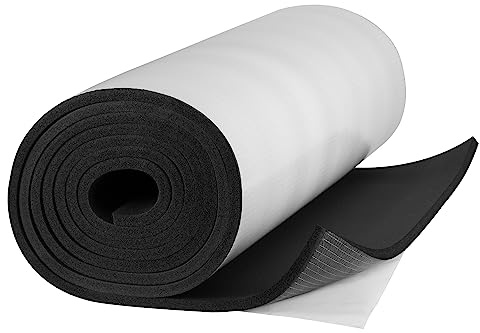 SIMPLEFLEX isolant en caoutchouc autocollant 25 mm – 4 m x 1 m | Plaque isolante flexible, robuste et durable pour camping-cars, vans et conduits de ventilation.