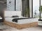 MKS MEBLE Boxspringbett 180x200 mit Bettkasten Eiche, Polsterbett 180x200 mit Matratze H3, Bett 180x200 mit Kopfteil, Bett mit Holzrahmen in Wotan Eiche - 180x200 - Weiß Kunstleder - Albero-2