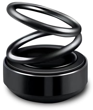 AWAVM Portable Kinetic Heater - Mini Auto Rotating Solar Double Ring Heater for Ehicles (Black)