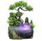 Fontana da scrivania meditazione zen giardino roccioso cascata con pompa automatica, umidificatore a nebbia colorata, decorazione per la casa, ufficio, desktop (stile uno)