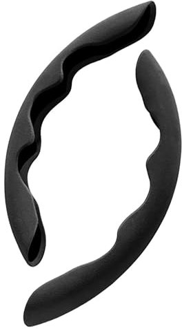 2 Stück Auto Lenkradhüllen für Citroen AMI Xsara Picasso Berlingo C1 C2 C3 Aircross C4, rutschfest Segmentierter Lenkradschutz, Verschleißfeste Atmungsaktive Schutzabdeckung,B/Black