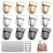12 Stück Verschluss Schloss für Tasche,3 Farben Drehverschlüsse Für Handtaschen,Steckschloss für Taschen,Geldbörse Push Lock Sets,Tuck Lock für Leder Tasche Portemonnaie Geldbörse DIY
