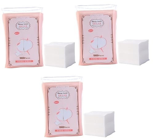 Healeved 3000stücke Ultra-dünne Wiederverwendbar-make-up-wattepads Dreilagig Sanft Und Saugfähig Für Gesichtsreinigung Make-up-entfernung Und Hautpflege Baumwolle Tragbar Für Hause