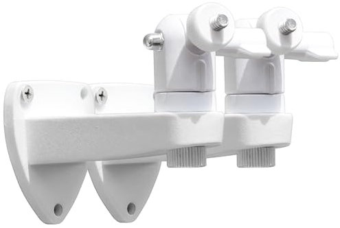 Sovmiku T3 1/4-inch Male Mount Bracket, Indoor Outdoor, 360° Adjustable for Security Camera Solar Panel Action Camera Floodlight and Spotlight, Aluminum Alloy, Maximum load: 5kg (2 Pack White)
