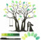 AIBAOBAO Fingerabdruck Leinwand Hochzeit, Fingerabdruck Hochzeit Baum 30 x 40 cm, Hochzeitsbaum Gästebuch, Fingerabdruck Baum Personalisierte für 100 Gäste, für Jahrestag Geburtstag Signature