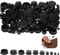 VEPEPE 150 Pièces Noire Cache Trou Meuble Kit, 6/8/10/12/16/20/22/25/28/30 mm Couverture de Trou de Meubles, Cache Bouchon Noire, Bouchons d'obturation pour Armoires Meuble Étagères Mur