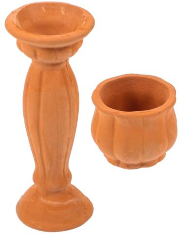 MOLUCKFU Miniature Roman Column Flower Pot Plant Pot for Dollhouse Decoration Realistic Miniature Vase for Houses Photo Props Lifelike Design Excellent Decorative Effect
