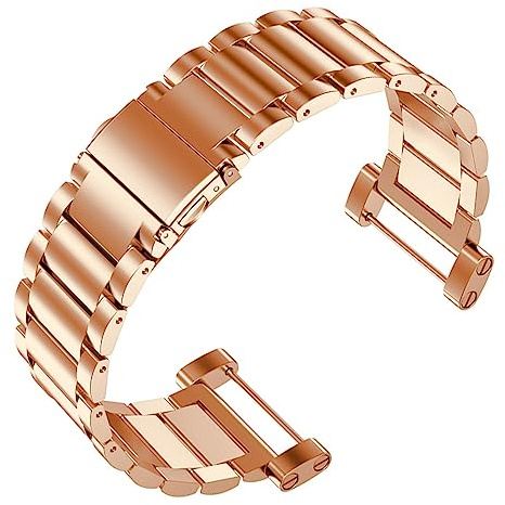 INEOUT Edelstahl Classic Armband Uhrenarmband Straps & Amp; Werkzeuge Kompatibel Mit Suunto Core All Black Silver Gold Rose Sportuhr(Rose)