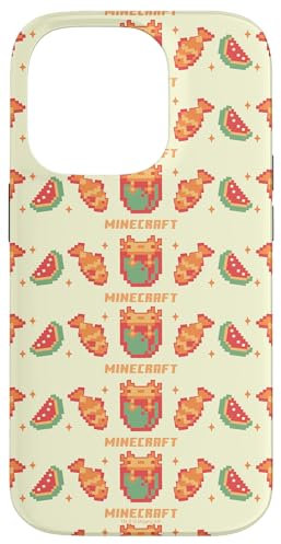 Minecraft Pixelated Axolotl Fish & Watermelon Retro Logo Hülle für iPhone 14 Pro