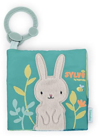 Ingenuity Storytime Sylvi Soft Baby Knisterbuch, 6 Seiten, sensorische Überraschungen auf jeder Seite, ab 0 Monaten