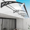 Auvent de Porte d'entrée avec Système de Drainage - 300x100cm Toit Marquise en Polycarbonate Abri de Pluie en Polycarbonate Anti-UV,Contre Neige et Vent,Support ABS