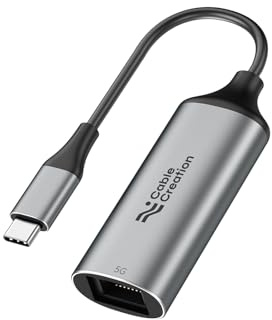 CableCreation USB C to 5Gbps EthernetAdapter, 5Gbps Multi-Gig LAN Speeds, Backward Compatible with 1GbE/2.5GbE, Bus-Powered, Durable, Plug-and-Play for USB-C Devices