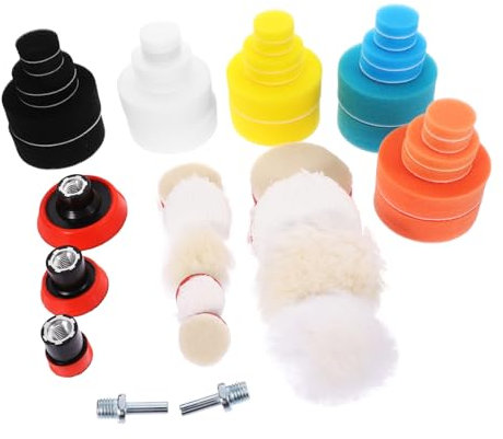 TOKIDNY 1juego Esponjas De Pulido y Ruedas Para Taladro Kit De Aplicación De Cera Para Automóviles Almohadillas Autoadhesivas Para Brillo y Restauración De Pintura