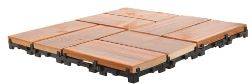 Angoily Holzfußböden für Außenbereich Klick-terrassenfliesen aus Kunststoff Wetterfeste Terrassenfliesen Einfach zu Verlegen Rutschfeste Balkonfliesen Geeignet für Terrasse Garten Wege
