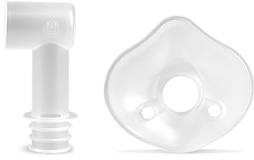 PARI BABY Maske Größe 1 mit BABY Winkel - Für Babys bis 1 Jahr | Weiche Silikonmaske mit BABY Winkel welcher die Inhalation im Liegen für Babys von ca. 0 – 1 Jahr ermöglicht