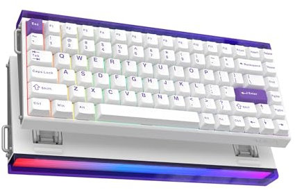 MechLands Aula Hero84 HE - Teclado magnético para juegos con cable, teclado de efecto Hall rápido con accionamiento ajustable de 0.01 mm, sondeo de 8 kHz, amortiguación de sonido de 5 capas, caja de