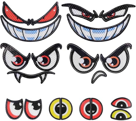8 StkAufkleber Augen Aufkleber Mähroboter Aufkleber, Stickers Augen zum Aufkleben, wasserdichte Klebeaugen Selbstklebende Augenaufkleber für Auto Saugroboter Staubsauger Rasenmäher Geräte(8 Stile)