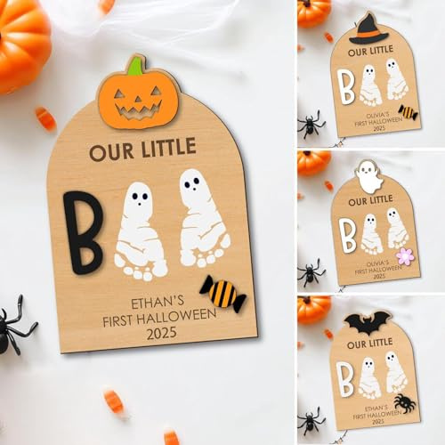 Fußabdruck Set Halloween Fußabdruck Abform-Set | Hand- Und Fußabdrücke Set Als Geschenk Für Eltern Zur Geburt zimmer Weihnachten