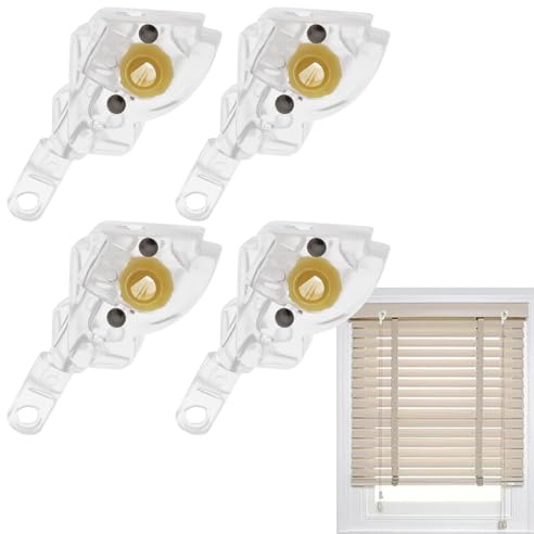 4 Pack Wand Tilter For Horizontal Blinds Tilt Mechanism Hook Connection, Blind Wand Tilter Mechanism, Venetians BlindTilt WandTilter For 25mm Slat Venetians Blinds And 4mm D-shaped Tilt Rod