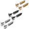 OIDEA Orecchini per Uomo Orecchini in Acciaio Inox Forma Vite Stile Hip Hop Nero Oro Argento(3 Coppie)