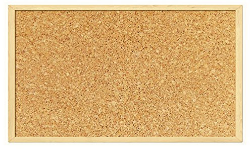 Cork Pin Notice Board 300MM x 400MM Office Memo School with Push Pins Board Classic Wood Natural Frame Board