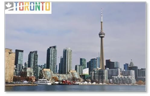 Photo Magnet CN Tower, Harbourfront, Waterfront Toronto, Kanada Kühlschrankmagnet