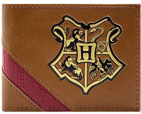 Harry Potter Hogwarts Schulwappen Braun Portemonnaie Geldbörse