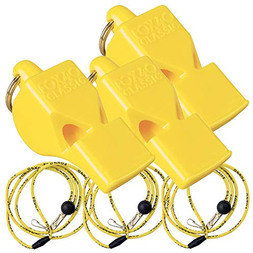 Fox 40 Classic w/Breakaway Schlüsselband 3er Pack (Gelb)