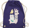 Turnbeutel Rucksack - Tiermotiv Animal Print - Tiere aufgereiht - Unisize - Lila - kita stoffbeutel kinderrucksack tier tiermotive lama turnsack turnsäckchen kindergarten tiermotiven alpaka beutel