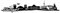 Samunshi® Stuttgart Skyline Wandtattoo Sticker Aufkleber Wandaufkleber City Gedruckt Stuttgart 120x25cm schwarz