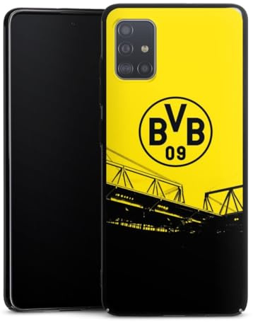 Hard Case kompatibel mit Samsung Galaxy A51 Schutzhülle schwarz Smartphone Backcover Borussia Dortmund BVB Fanartikel