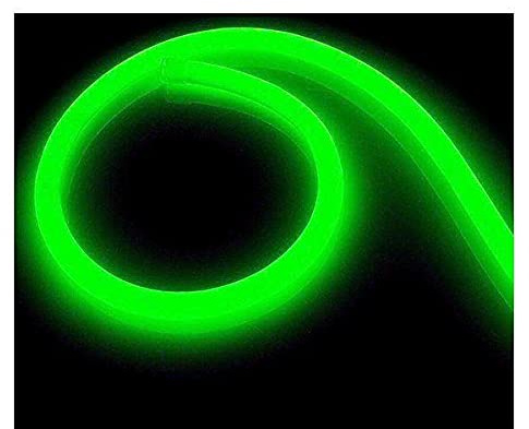 LEDKIA LIGHTING LED-Streifen Neon Dimmbar 220V Grün Rund 360° 9W/m Schnitt 100cm IP67 nach Maß 10 m