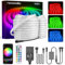Novostella 105ft (52.5x2) Smart LED Outdoor Rope Light, Music Sync RGB Strip Lights, App Control and RF Remote Color Changing Dimmable Tape Exterior Lighting Kit, for Garden Stairs Party, 24V IP65