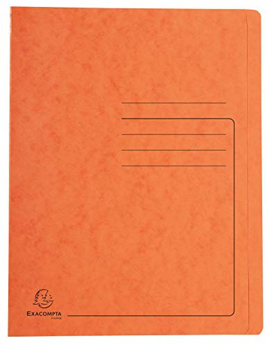Exacompta - Ref. 39994E – Karton mit 25 Dokumentenmappen Iderama aus Hochglanzkarton 355 g/m² – FSC®-zertifizierte Mappe – Maße 24 x 32 cm für Dokumente im Format A4 – Farbe Orange